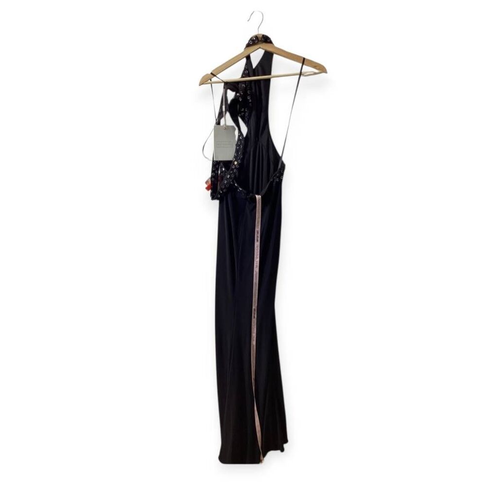 Mac Duggal Black Floral sequined Criss Cross Bodice Gown size 0 NWT - Picture 10 of 14